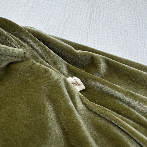 Araminta James Velour Jogger Olive Green Women’s Small Pockets Y2K Velvet Lounge - Picture 10 of 13